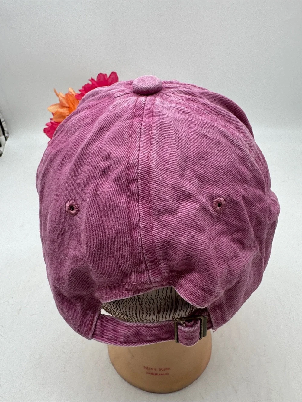 Dog Mom Pink Washed Baseball Cap